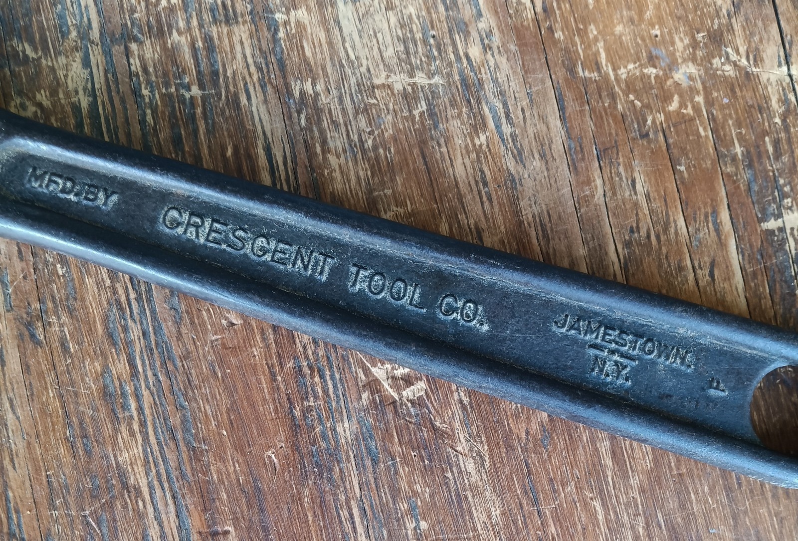 Crescent Wrench 12” Adjustable Black Oxide Finish ~ Vintage Jamestown NY Tool Co