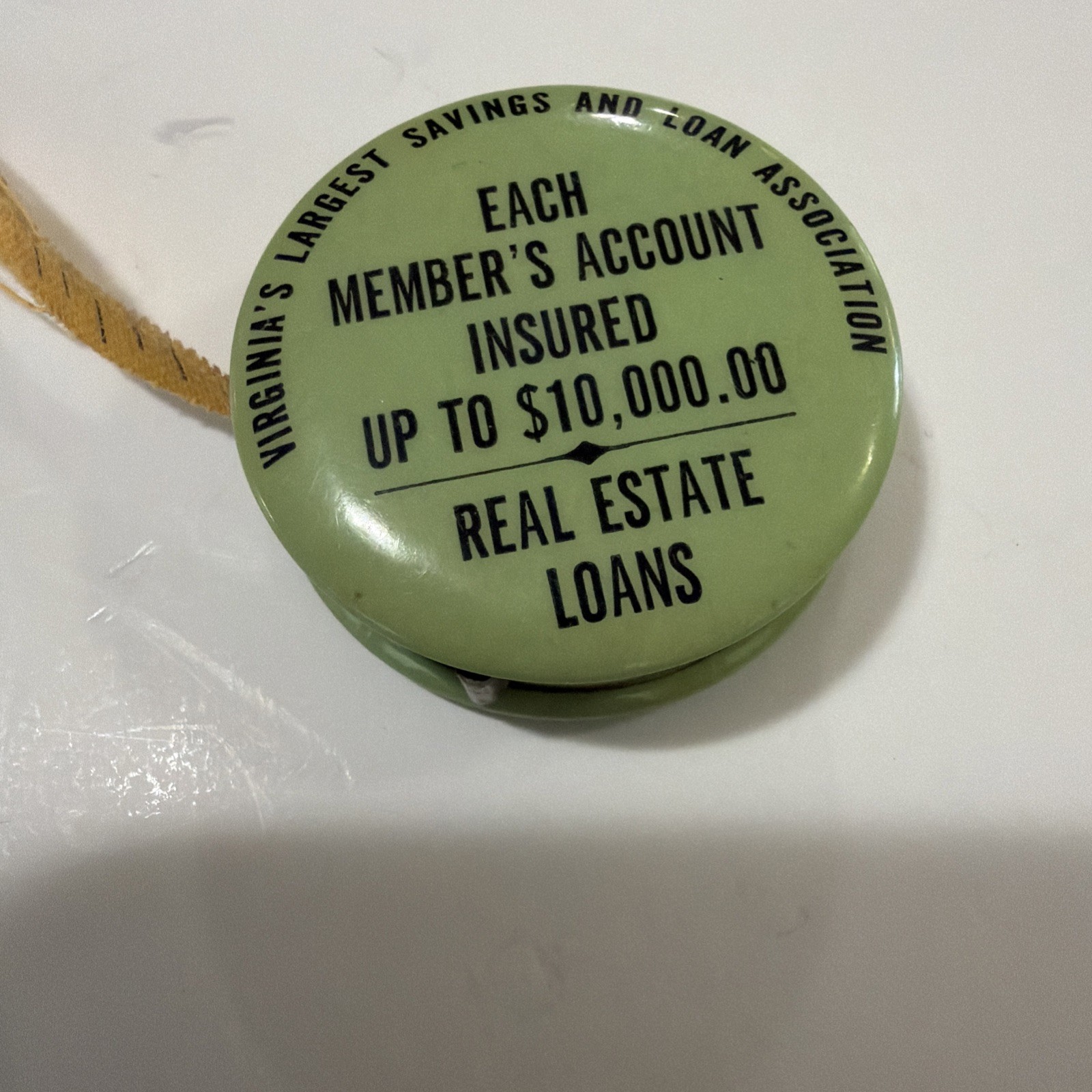 Vintage Green Small Fabric Tape Measures Metal and Plastic Ads Unique, Chicago