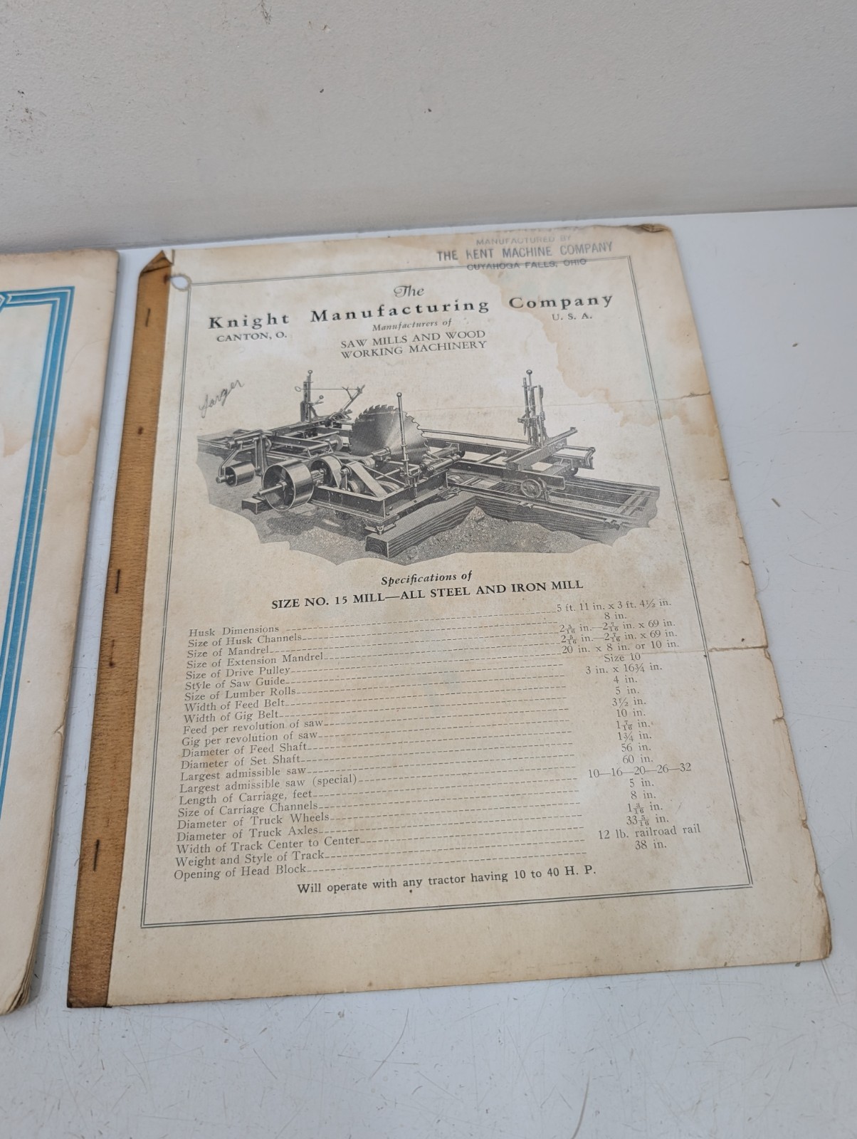 Vintage Catalogue of Saw Mill Machinery The Enterprise Co, Knight Manufacturing