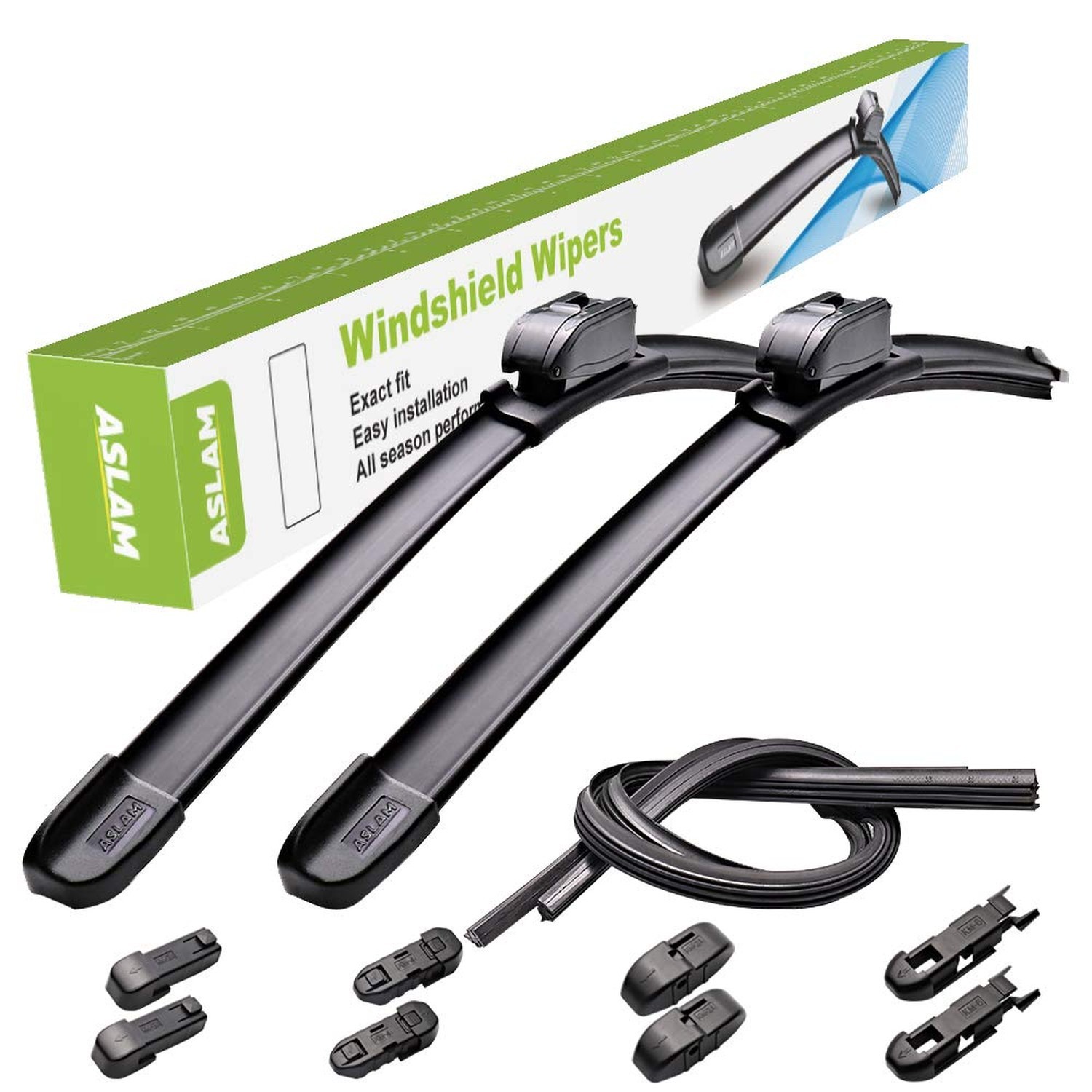 ASLAM 26 and 19 Inch Front Windshield Wiper Blades 2 Pack | Streak-Free & Qui…