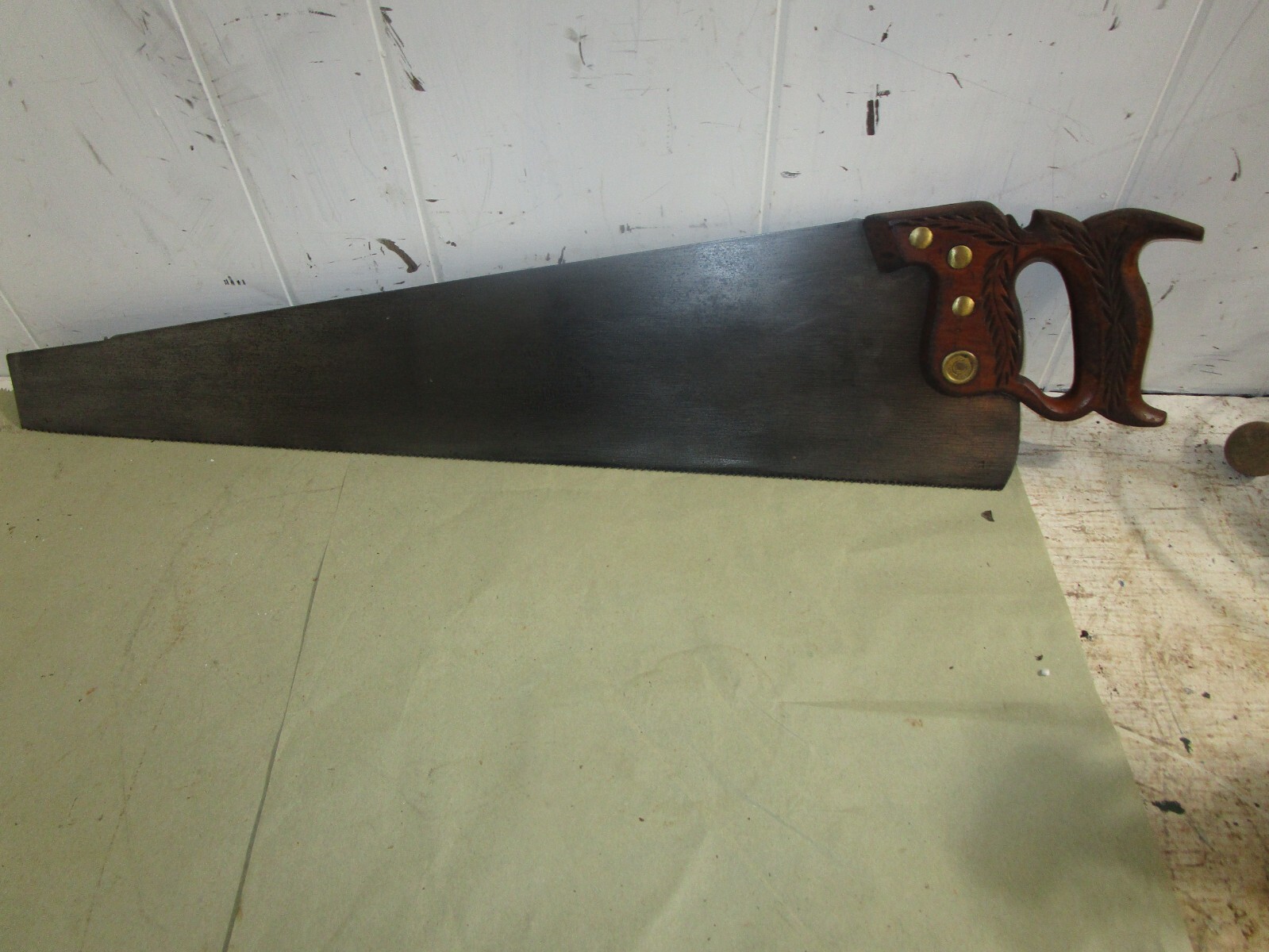 Vintage 1920’s H.DISSTON & SONS No 16 26″ 10 TPI applewood handle hand saw !!!