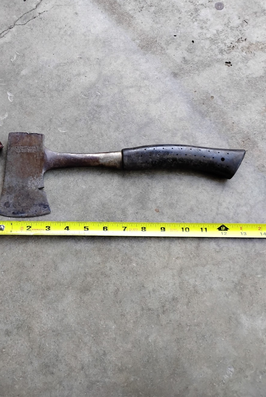 Vtg CRAFTSMAN USA =M= 4810 Camp Axe Hatchet 1 lb 15oz For Repair Crack in Handle