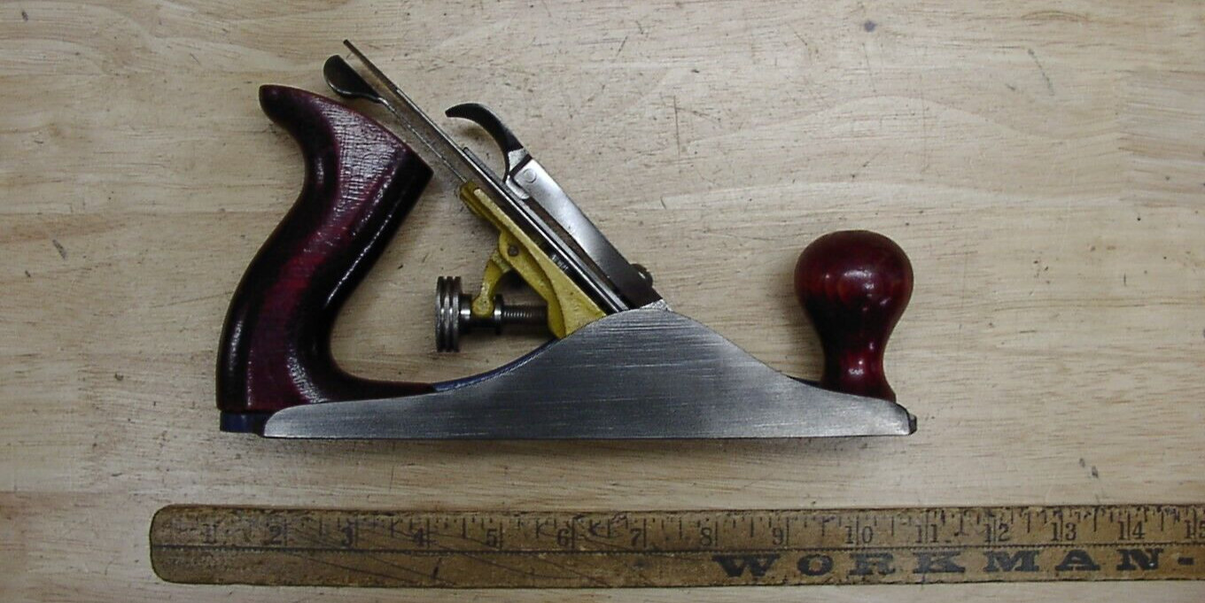 Old Used Tools,Vntg Hudson Forge Plane,2-1/8″ X 9-1/4,Intact W/EXC Handles,XLINT