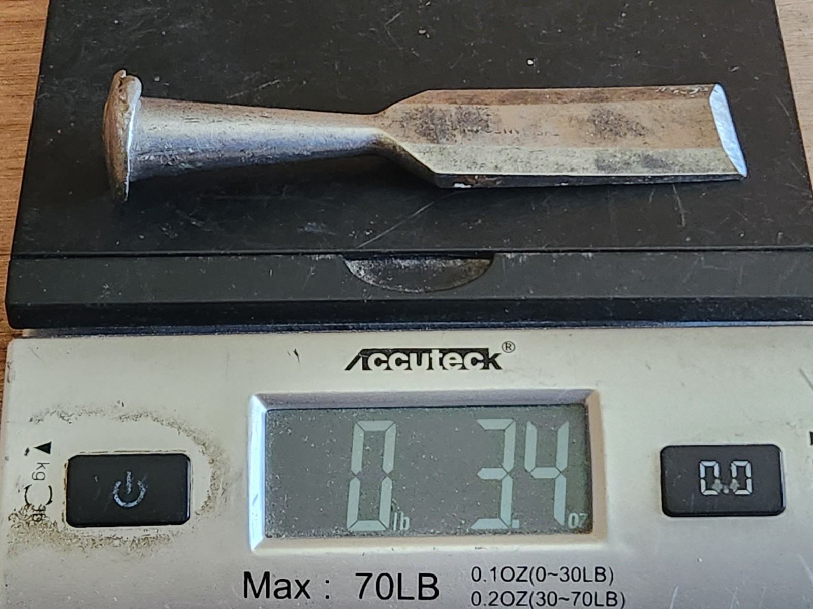 James Swan 1″ Socket Chisel Bevel Edge Mushroomed 4-3/4″ Long No Handle Vintage