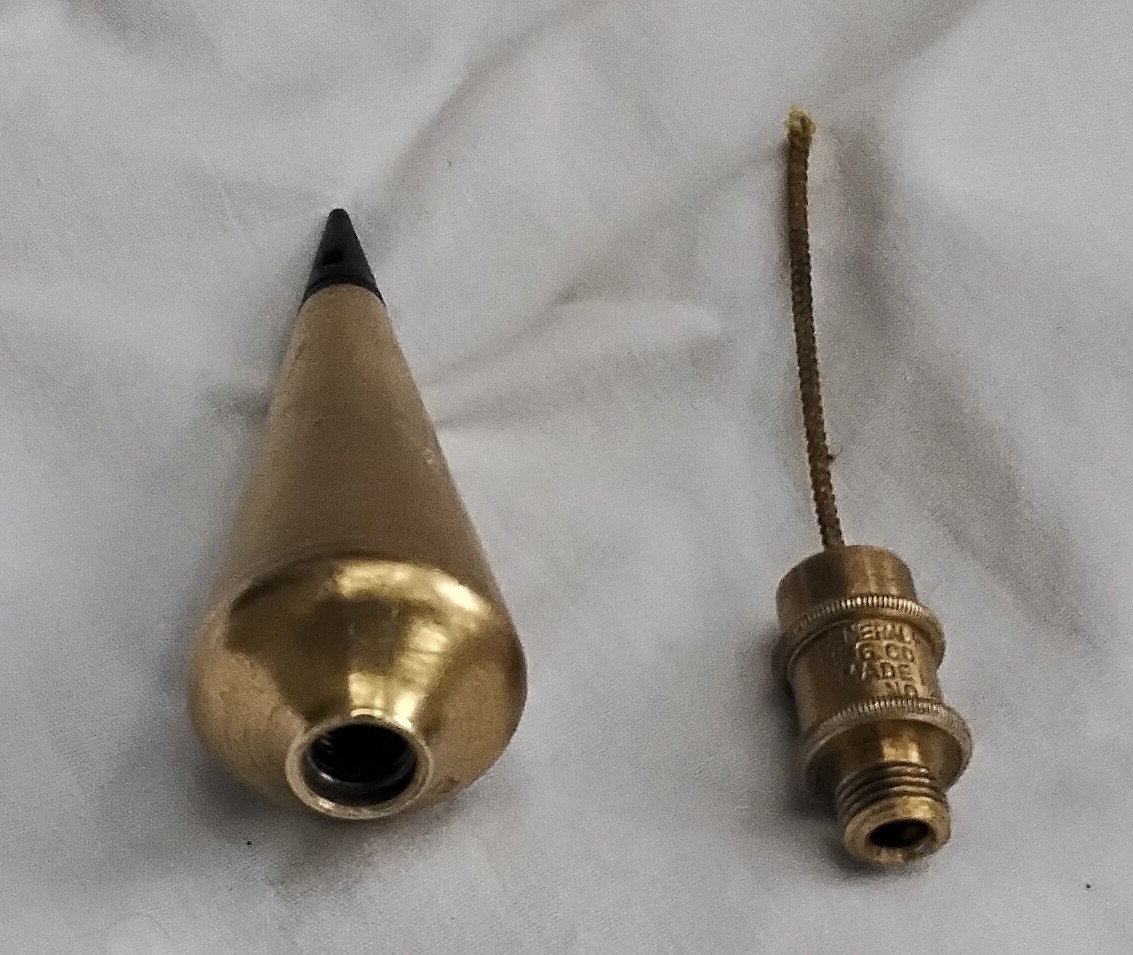 USA Vintage General Hardware N. Y. 80 Z Solid Brass Plumb Bob