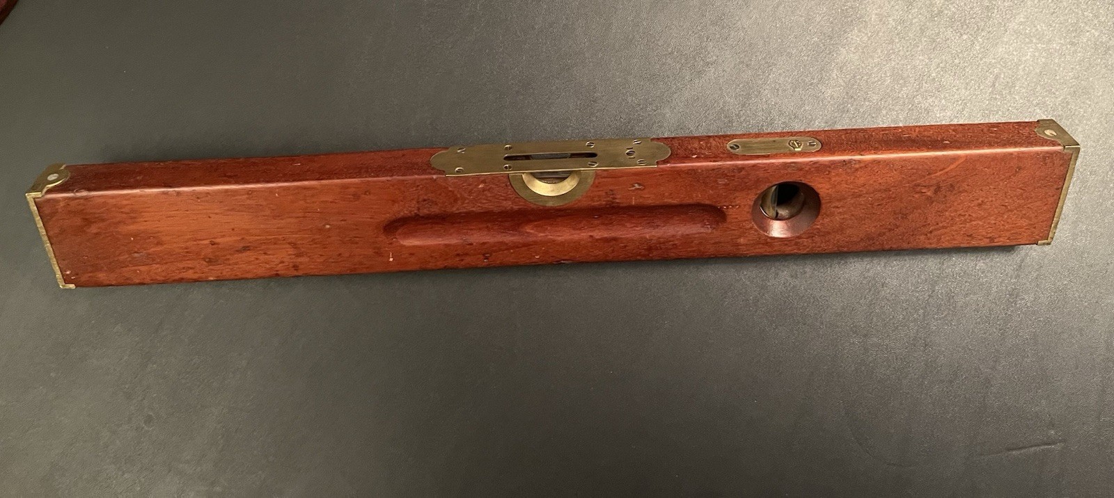 Vintage Stanley Rule & Level Co. Pat. 1891 + 96 Mahogany Brass Level 26+” V Nice