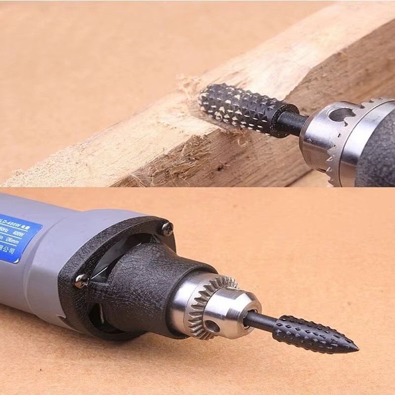 “5PCS Wood Carving Rotary File Set | Special-Shaped Woodworking Grinding Heads”