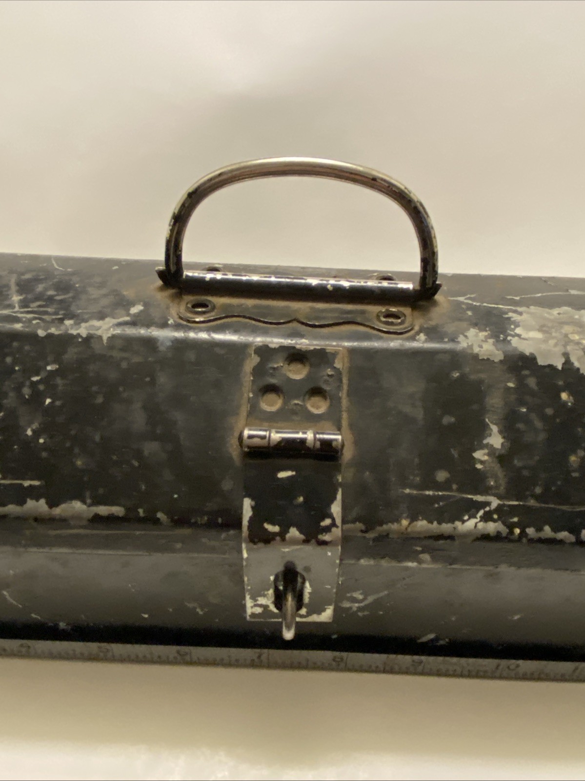Vintage 14.5 Inch Handmade 1960s Metal Tool Box No Tray