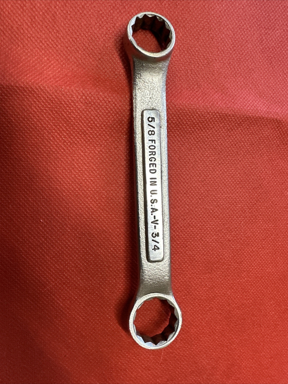 Vintage Craftsman Tools Short Pattern Double Box End Wrench, 5/8″ X 3/4″ Vseries