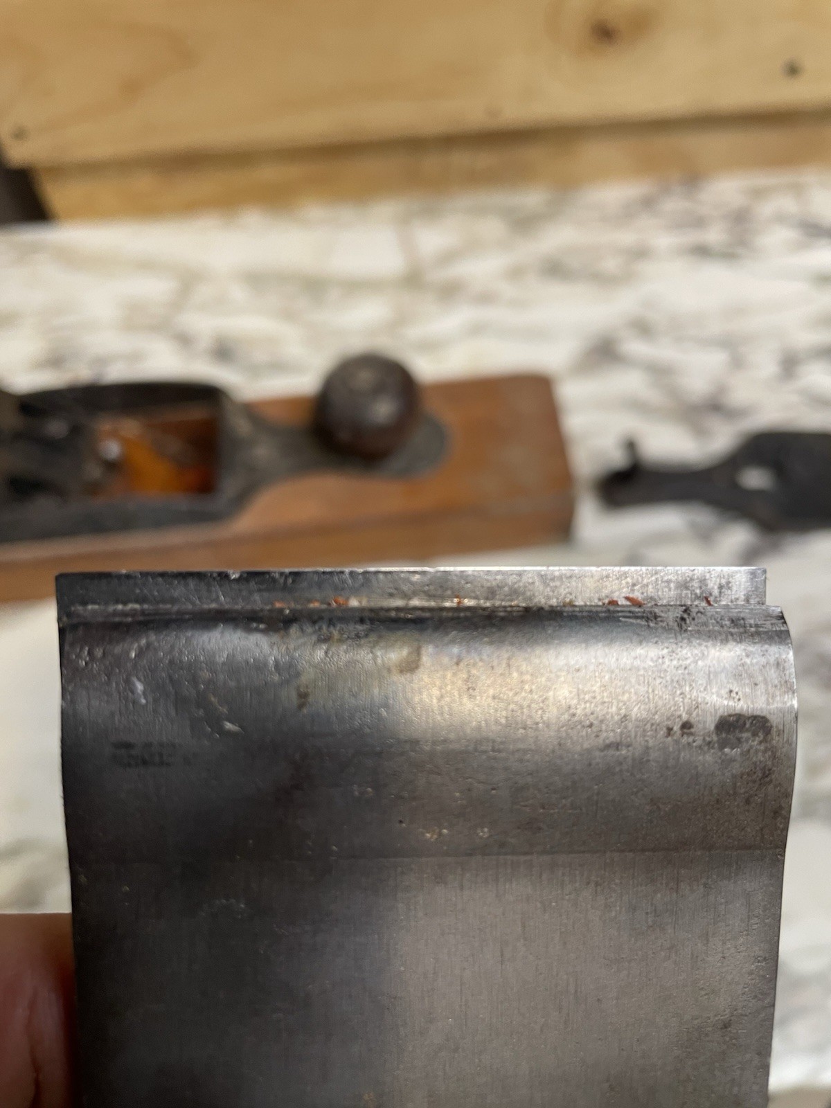 Antique Transitional Wood Bottom Plane, Unbranded, 15″ Long, 2 1/4″ Cutter