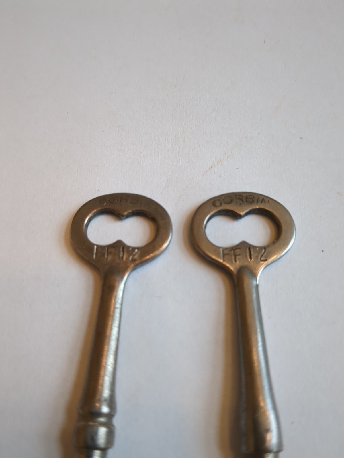 Lot of 7 Antique Corbin Skeleton Keys – Numbered FF, A, E Series – Hollow &…