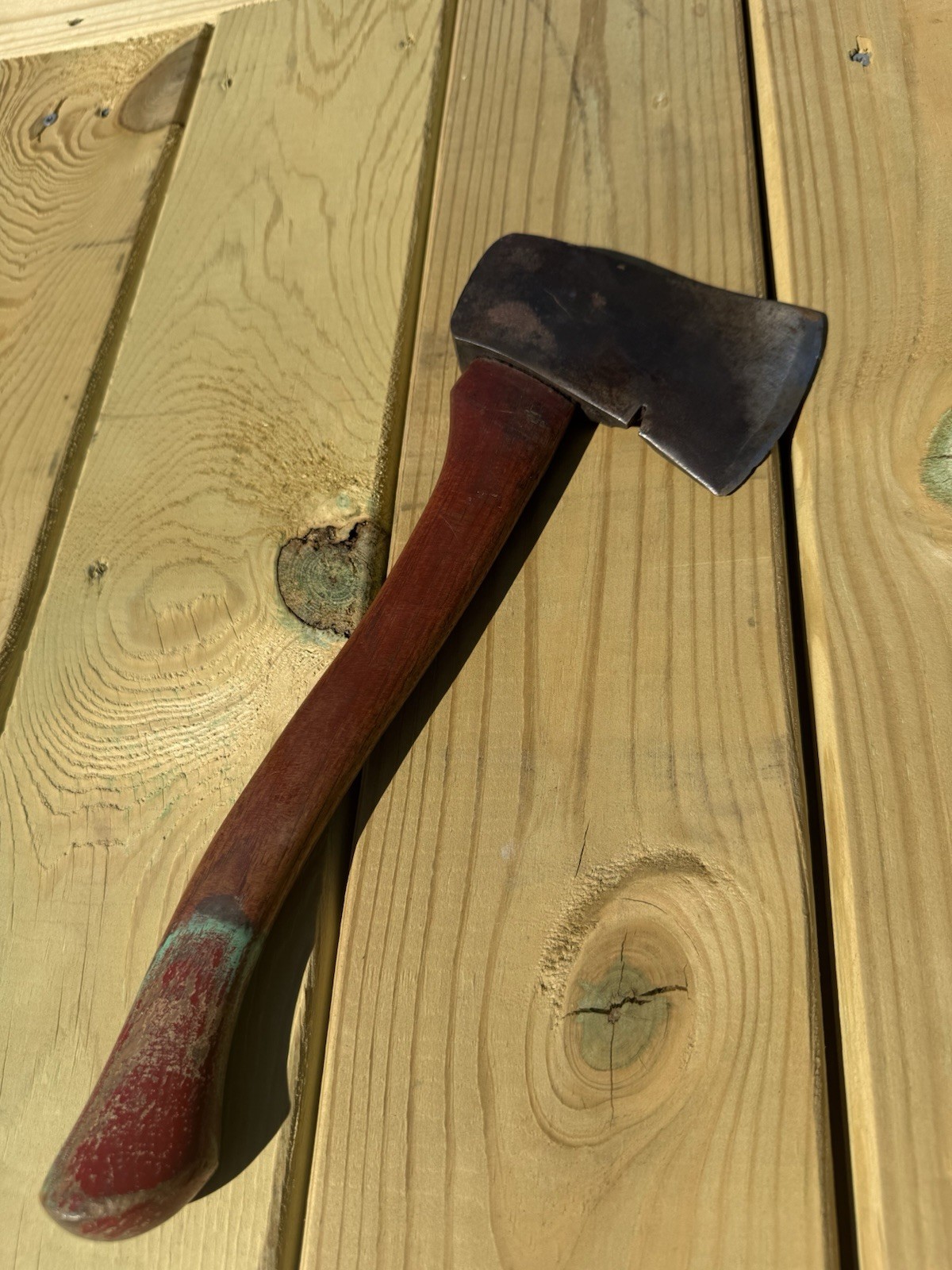 Vintage Plumb Boy Scouts Camp Axe Hatchet Red Handle Primitive Americana 🇺🇸