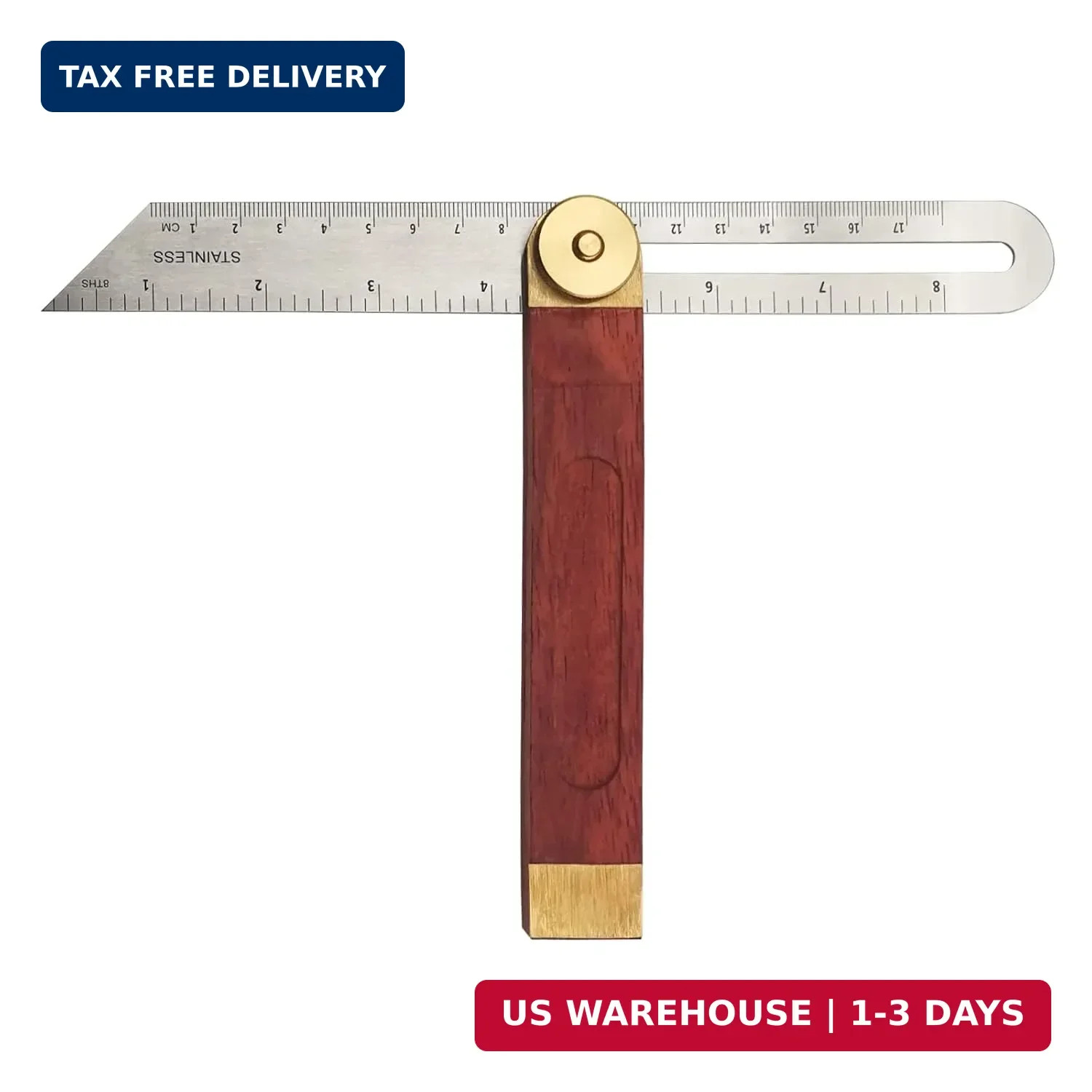 Bevel Gauge, Sliding Bevel Gauge, 8 Inch T Bevel Angle Finder with Wooden Handle