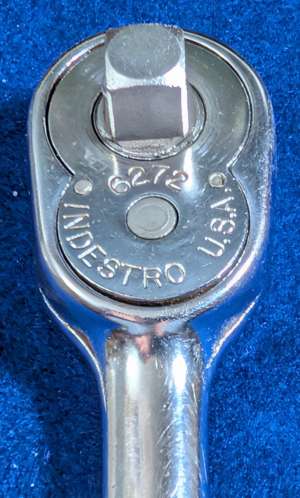 Vintage Indestro #6272 – 3/8″ drive ratchet – About 7-1/2″ long – Made in USA