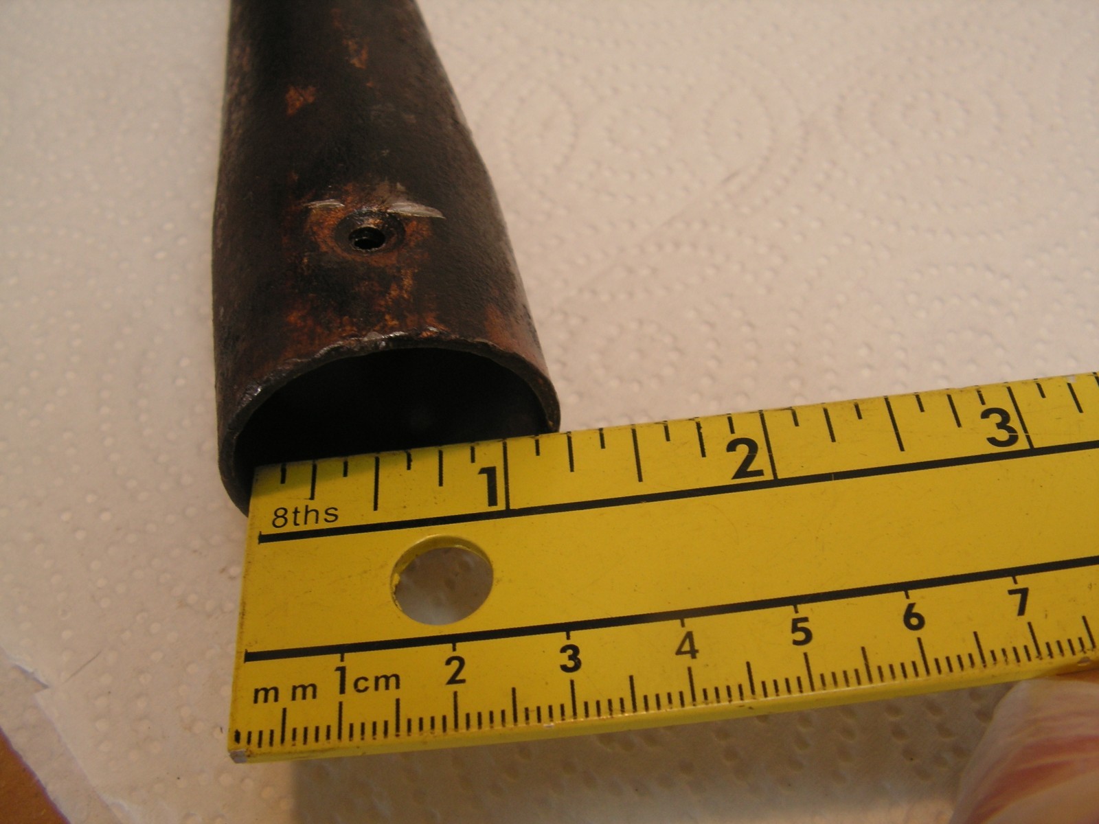 Vintage Rare Old Scraper 6 7/8″ X 5 1/4″ Tool Head 12 5/8″ Long 1 1/8″ inside ho