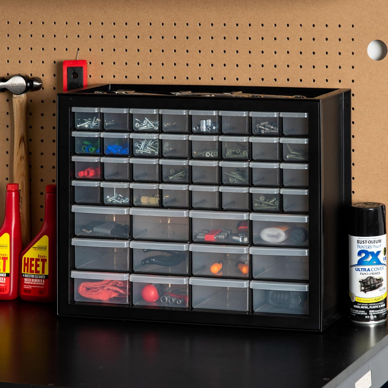 IRIS USA Screw Tool Organizer Small Parts Cabinet, 44-Drawer, Electronics Hardwa