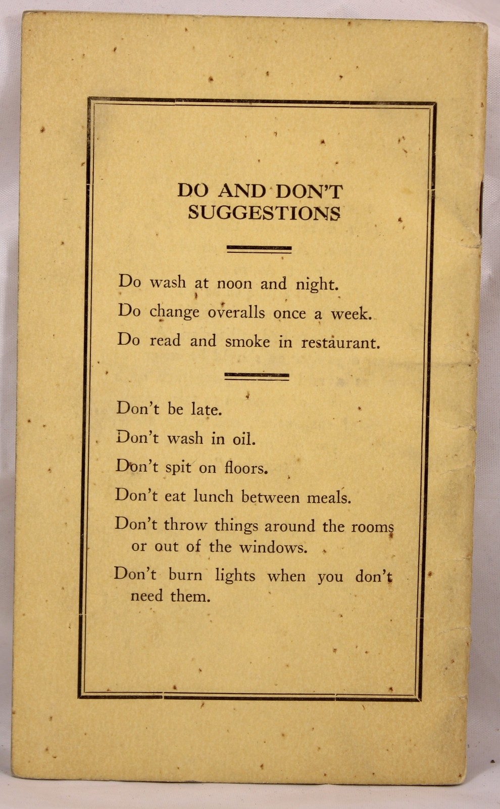 1923 Cleveland Twist Drill Co. Ohio Employee Hand Book READ THE RULES CAREFULLY