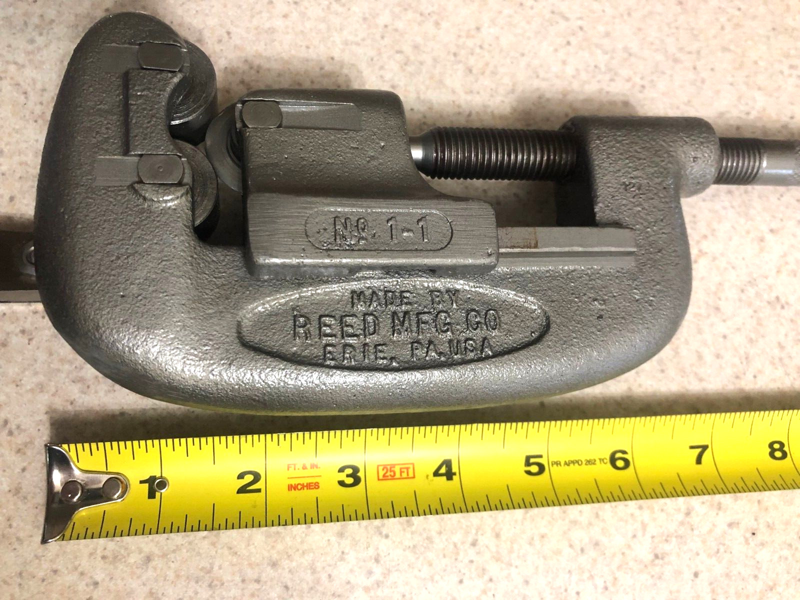 Vintage REED MFG. CO. No. 1- Pipe Cutter 3 Wheel Heavy Duty Cuts 1/8″ to 1.25″