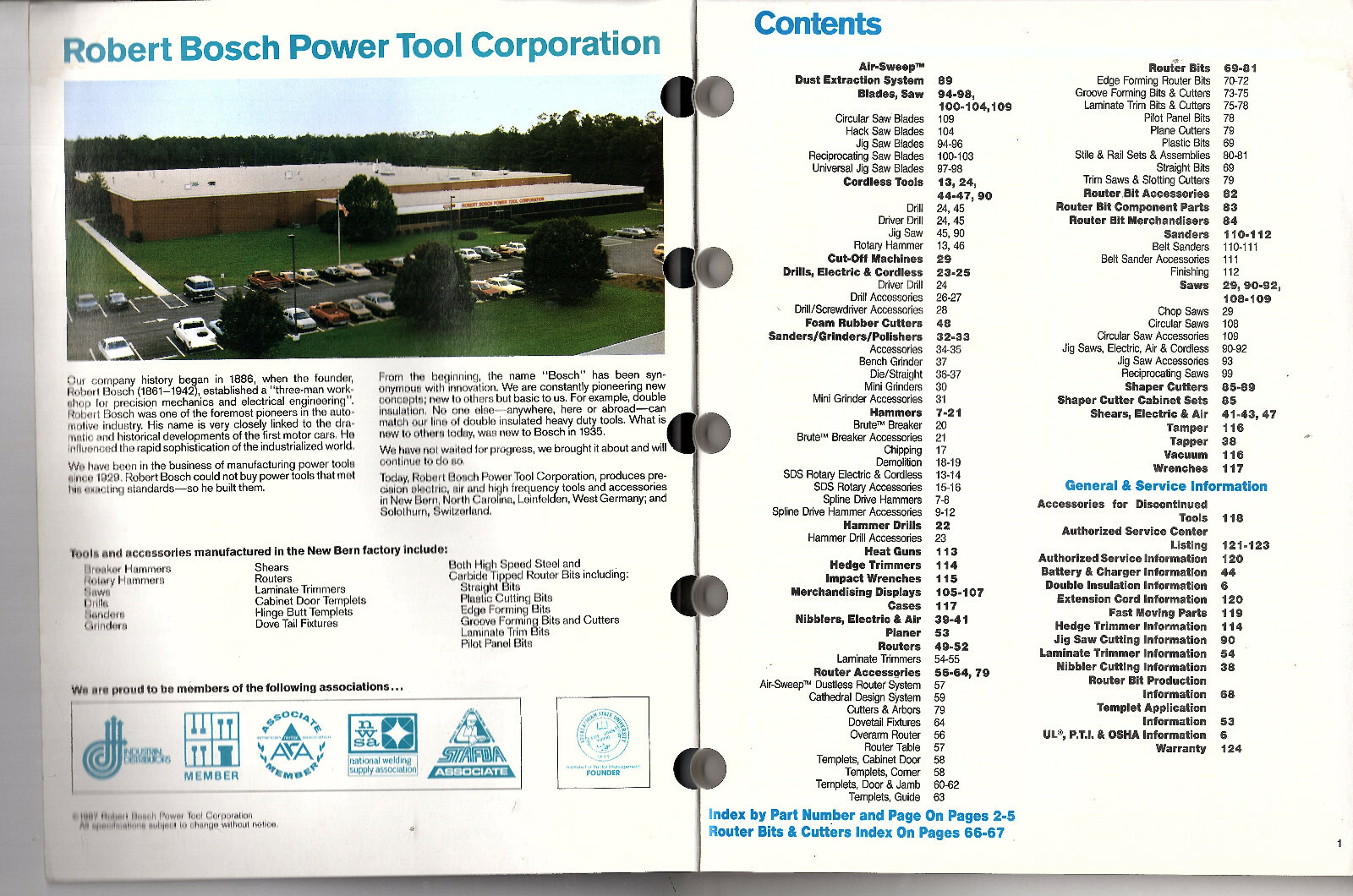 Power Tools Vintage 1987 Catalog Robert Bosch Corp Drills Saws Hammers Routers