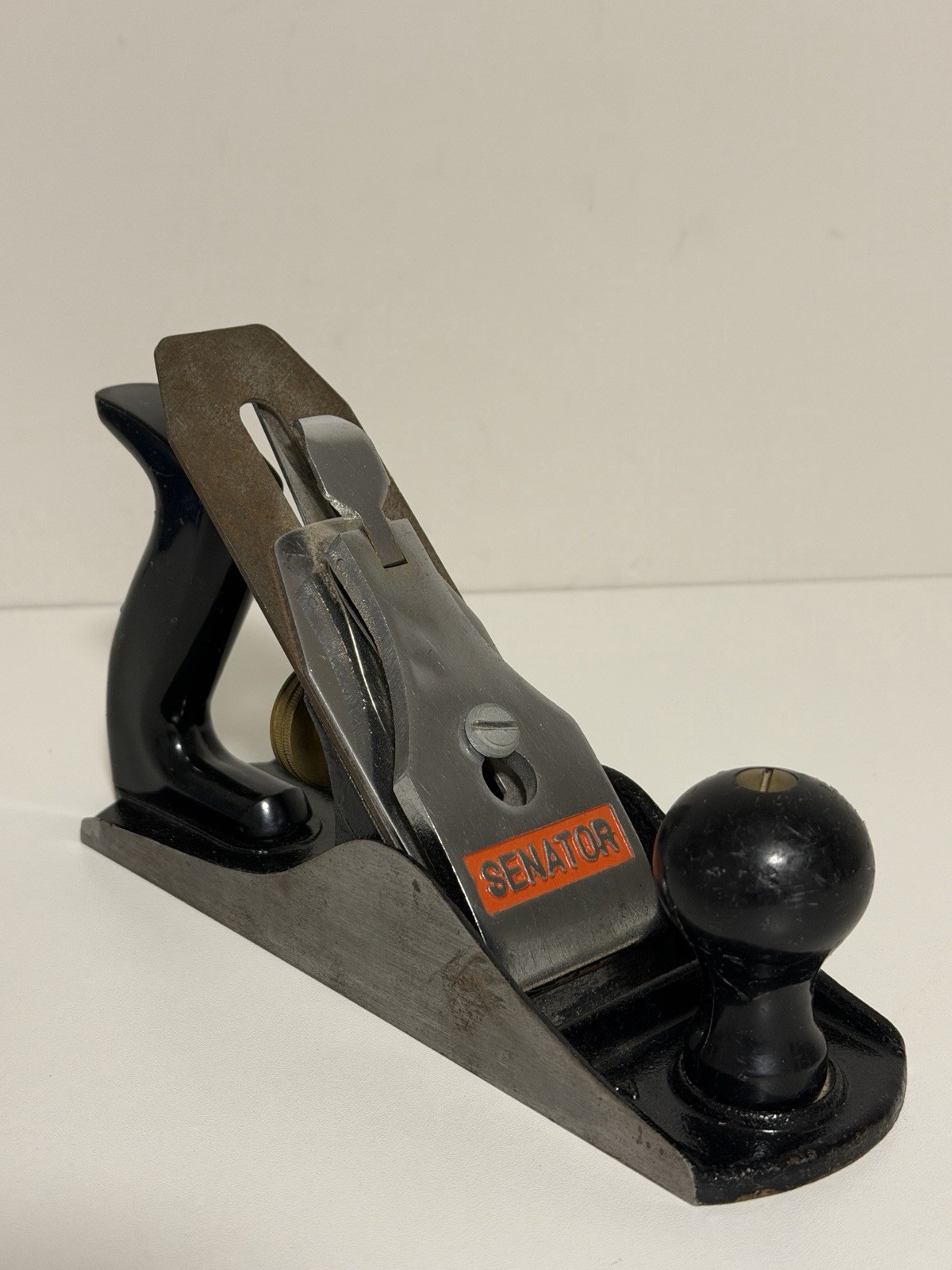 Vintage Senator No. 4 Wood Bench Plane Smooth Bottom Woodworking Tool