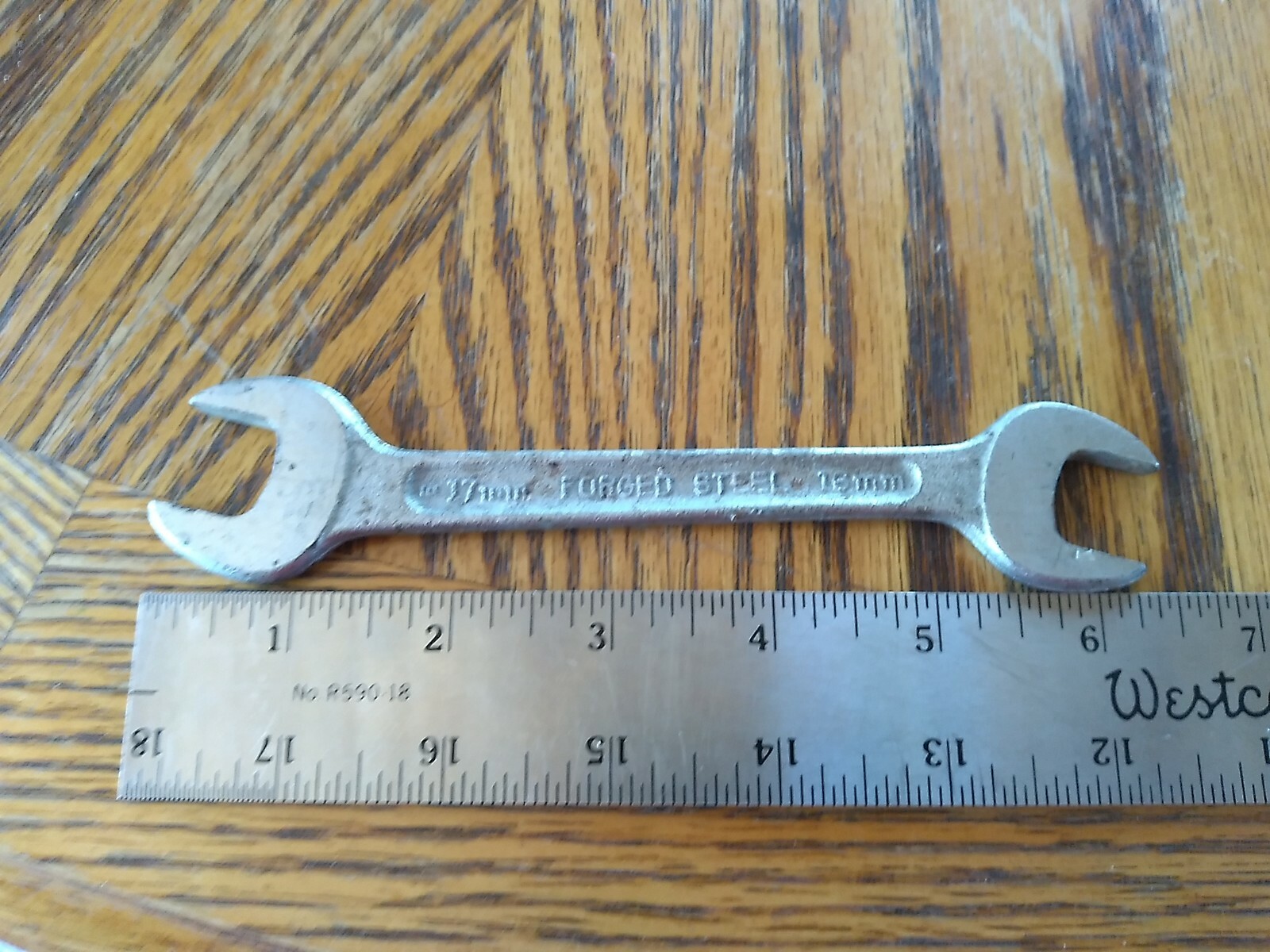 Forged Steel Double Open Ended Wrench Set 14&15mm, with 16&17m Made In USA