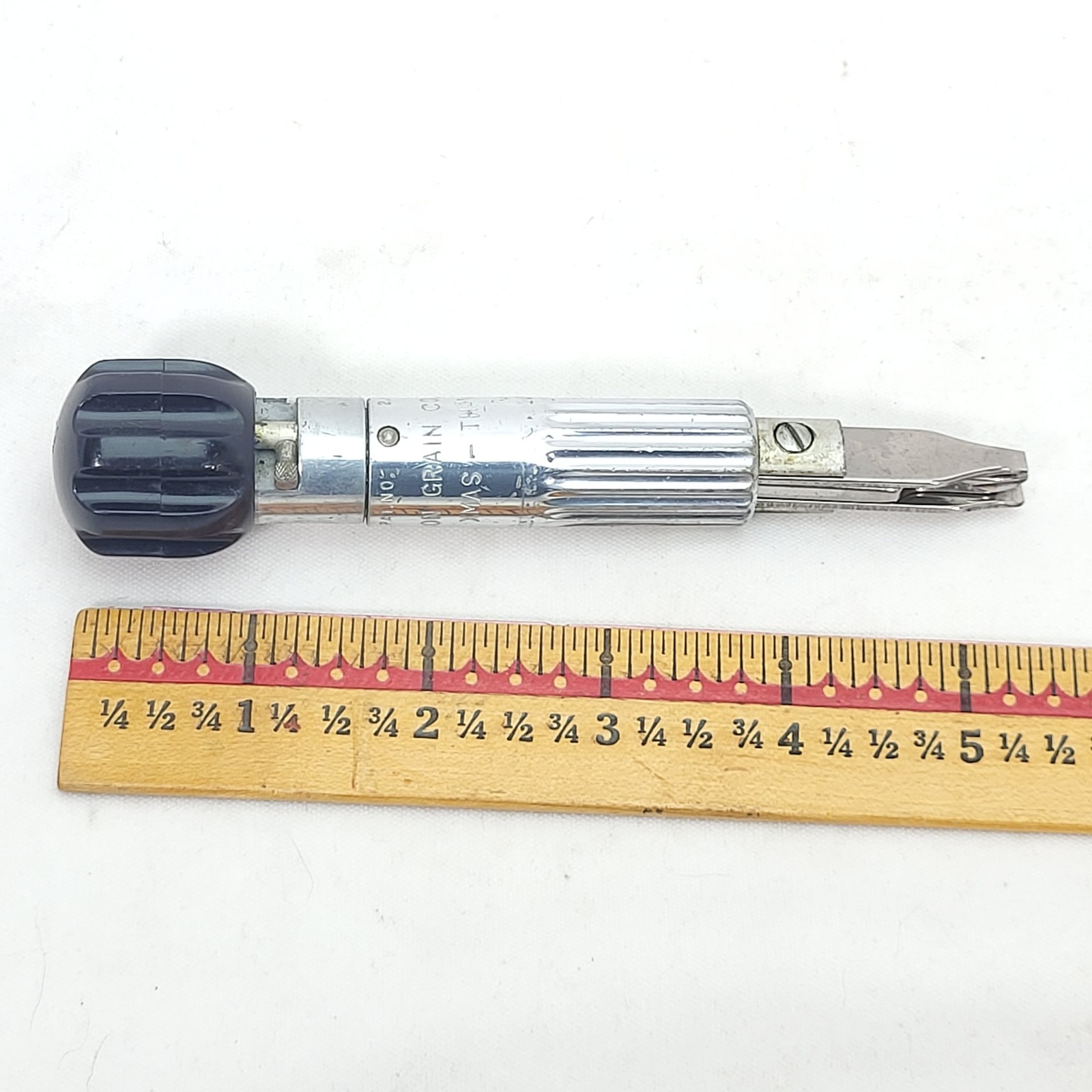 Vintage 1964-70SheltonRatcheting Screw Driver VersaTool Promo Adv Morrison Grain