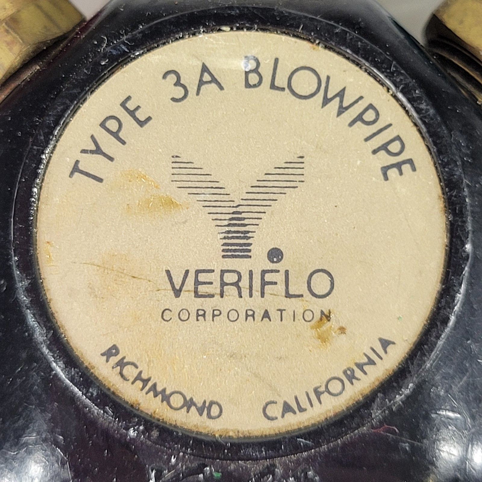 VERIFLO Type 3A Blowpipe, Air & Gas Inlets, Red and Green Tips, Good Condition