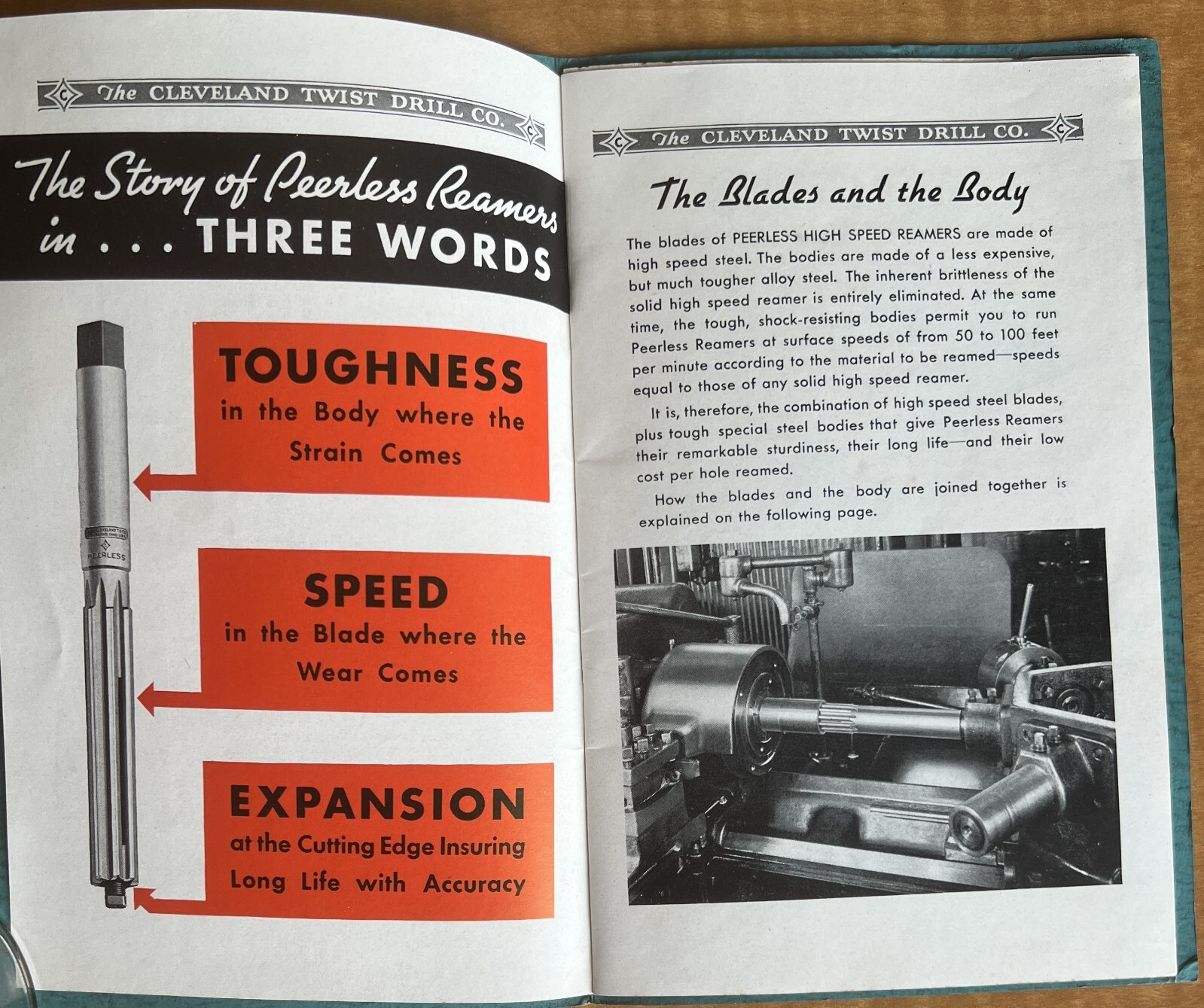 Peerless Reamers Better High Speed Reaming Catalog Book Oury Supply Wellston OH