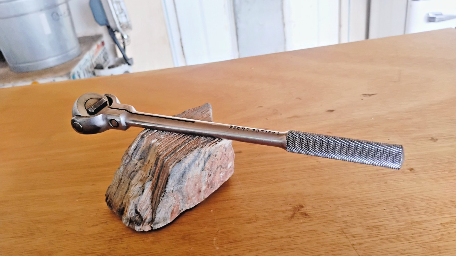 Vintage SK, S-K Wayne #3870 3/8″ Drive Swivel Head Rotating Ratchet Made In USA