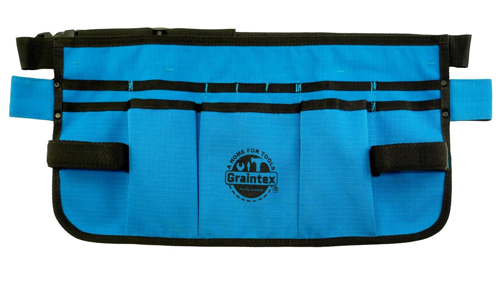 Graintex Ripstop Canvas Tool Apron – 12 Pockets, Adjustable Belt, Royal Blue