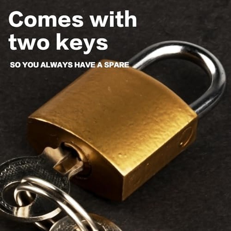 12 Pieces Mini Locks with Keys, Small Solid Brass Padlock Suitcase Lock Toolbox,