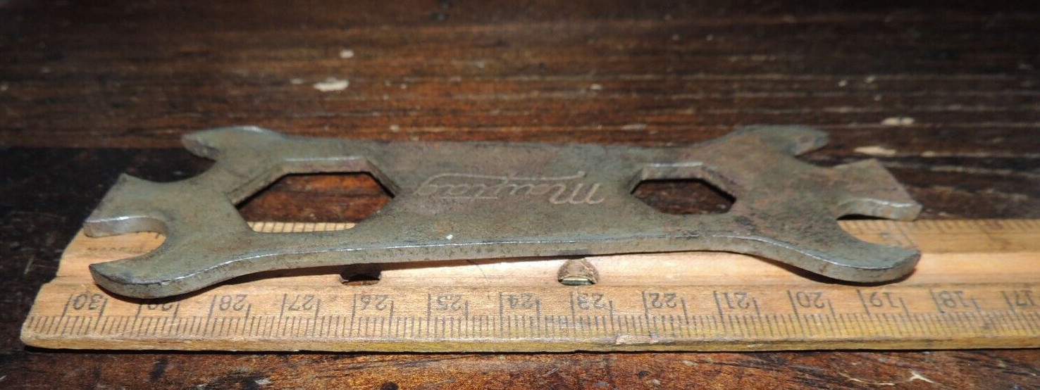 VINTAGE MAYTAG MULTI WRENCH 6-IN-1 TOOL, PRESSED STEEL, HIT MISS ENGINE TOOL