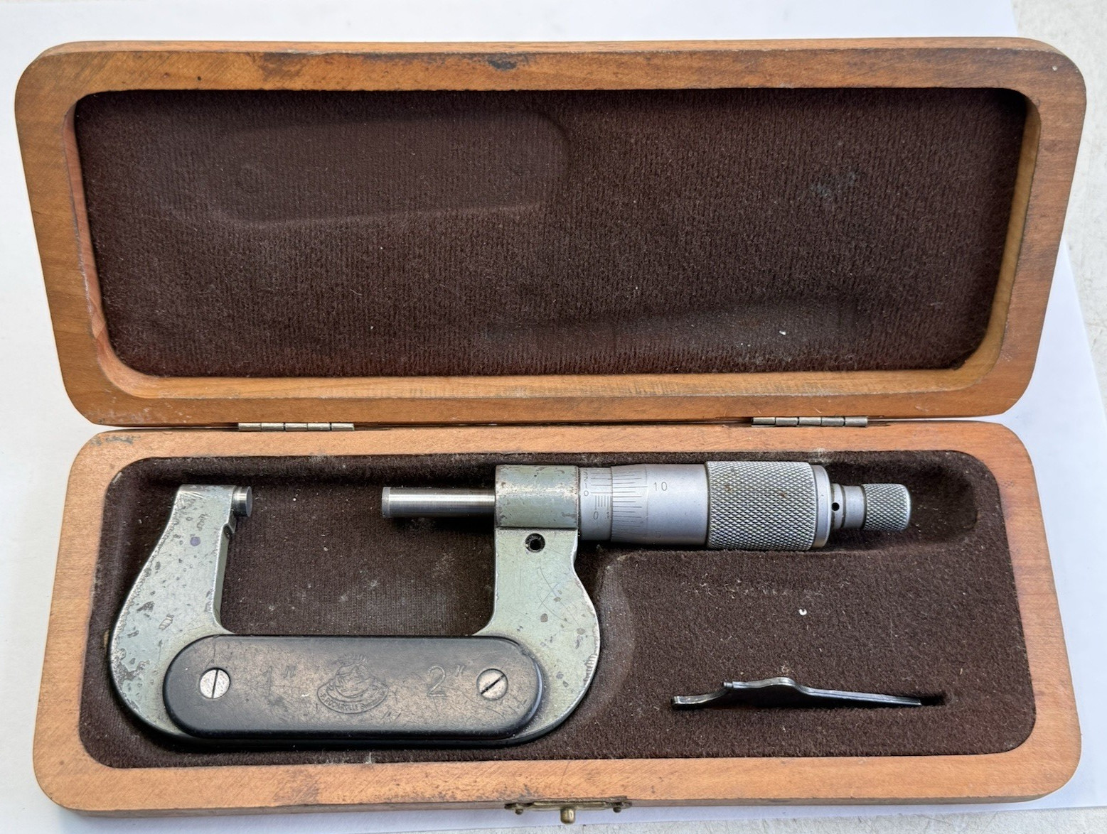 Vintage Etalon 1″ – 2″ Outside Micrometer Made in Switzerland
