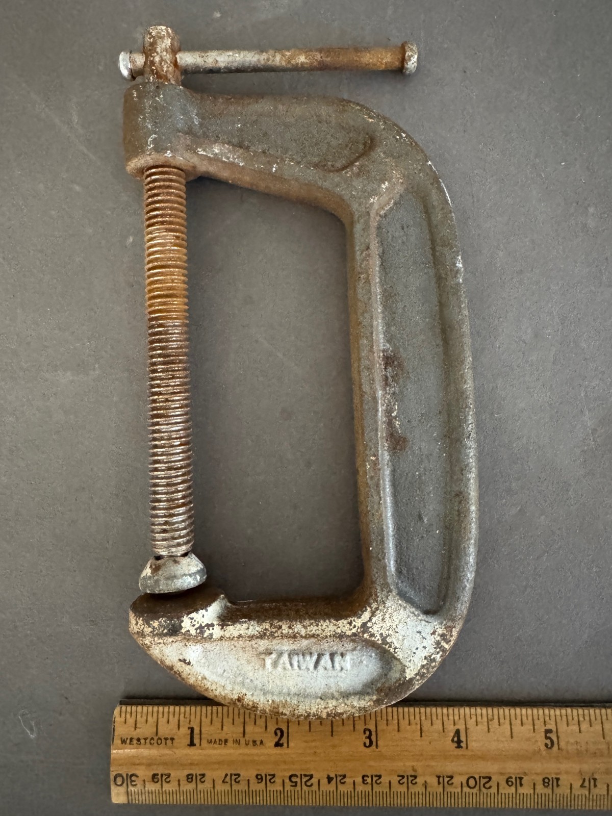 LOT OF 7 MACHINIST VARIOUS SIZE C-CLAMPS KLEIN, CINCINNATI, B&C, ALLTRADE VTG