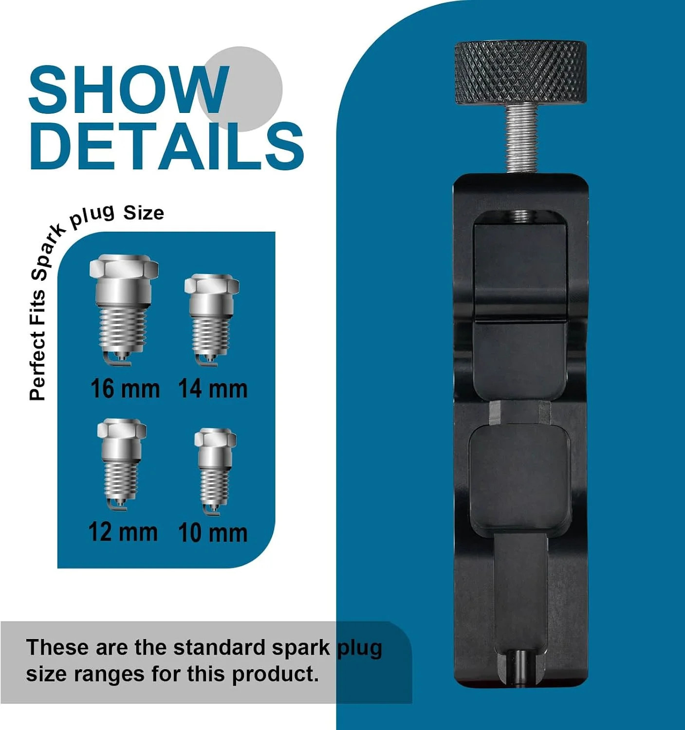 Spark Plug Gap Tool & 32 Blades Metric Feeler Gauge Gap Filler Measuring 10-16mm