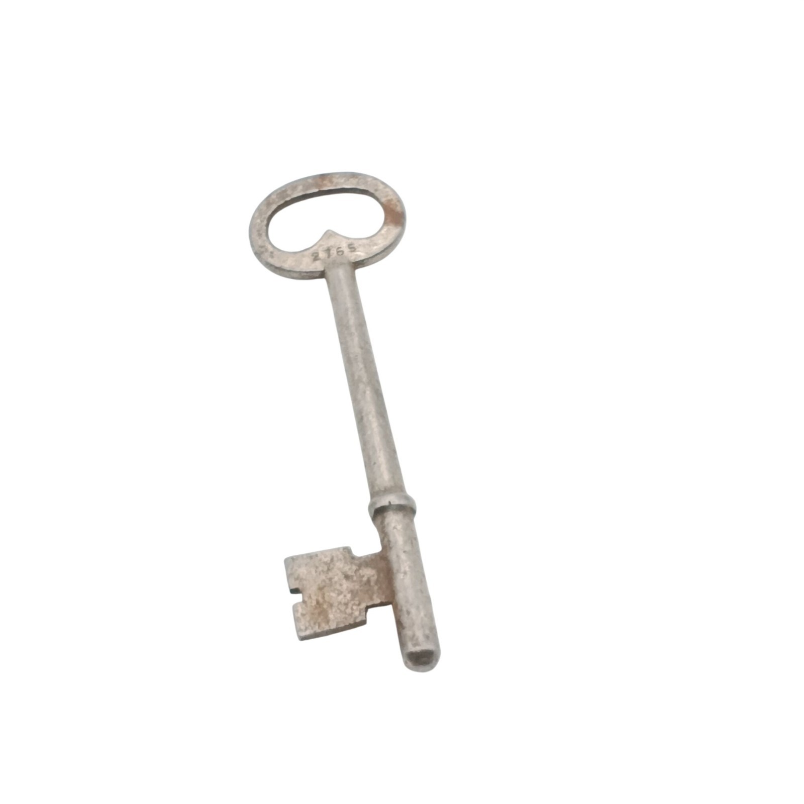 Vintage Skeleton Key 2765 in Silver Metal for Collectors or Decor 3 Inches Long