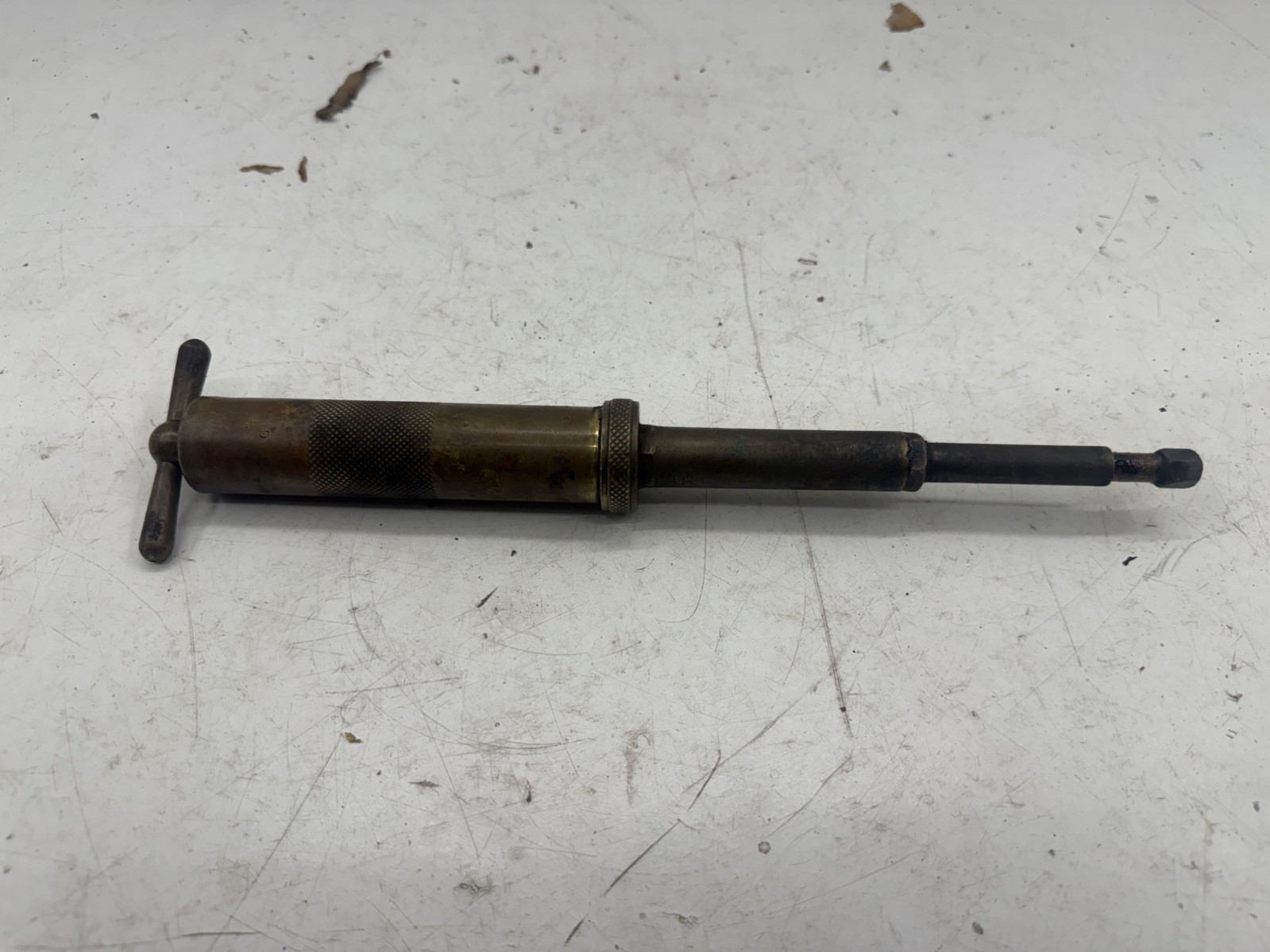 ENOTS AUTORAM GREASE GUN, Special 3139B Vintage Car Toolkit Auto ram brass pump