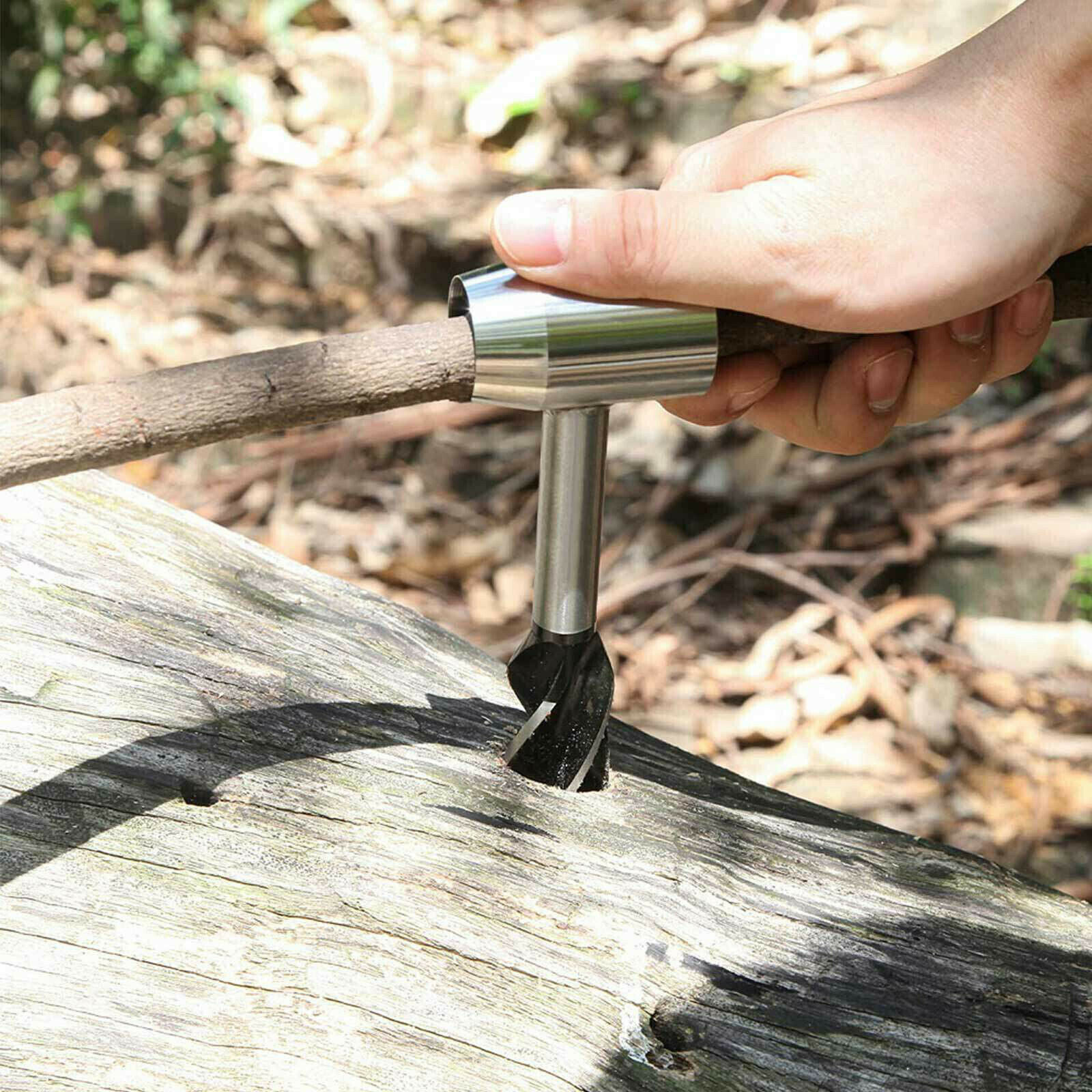 Manual Hand Auger Wrench Tool Outdoor Survival Wood Drill Kit for Bushcraft 2026