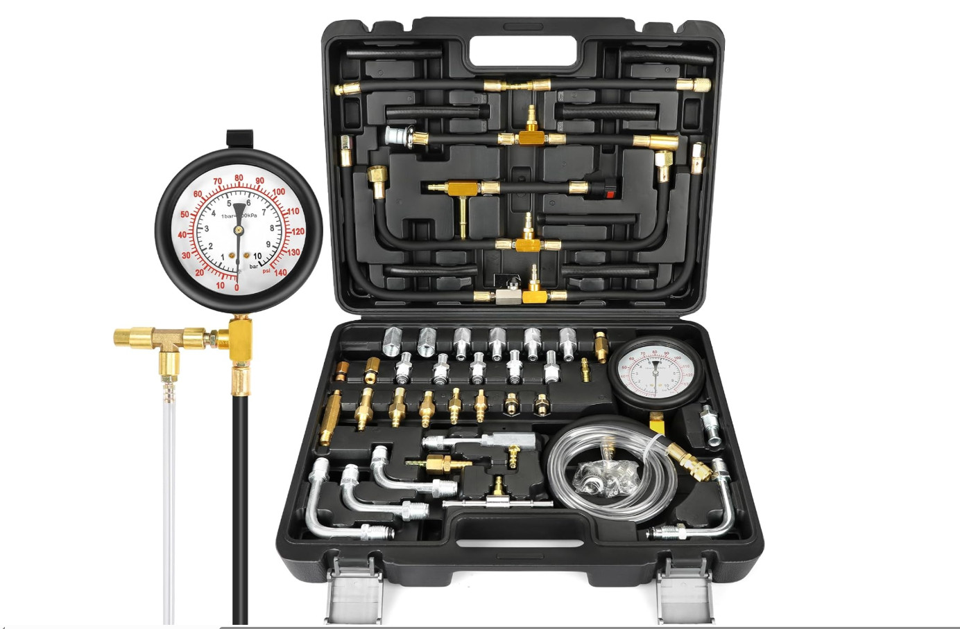 Kit de medidor de presión de bomba de inyección de combustible de 0 a 140 PSI, h