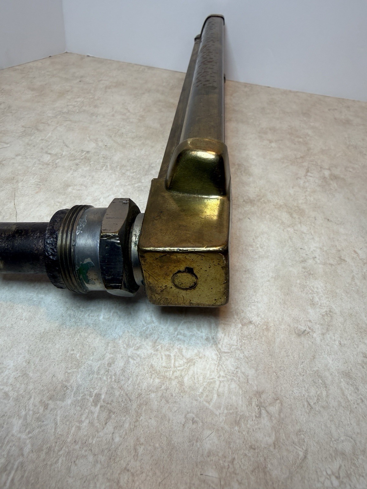 Antique Vintage STEAM BOILER ENGINE TEMPERATURE GAUGE Brass Victorian