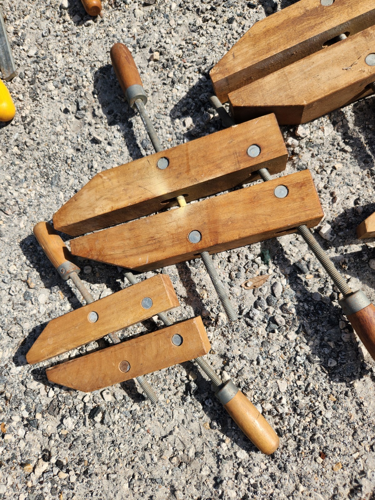 Set of (6) Hempe HMC Wood Hand Screw Clamps 8 & 12″ Lot Made in the USA