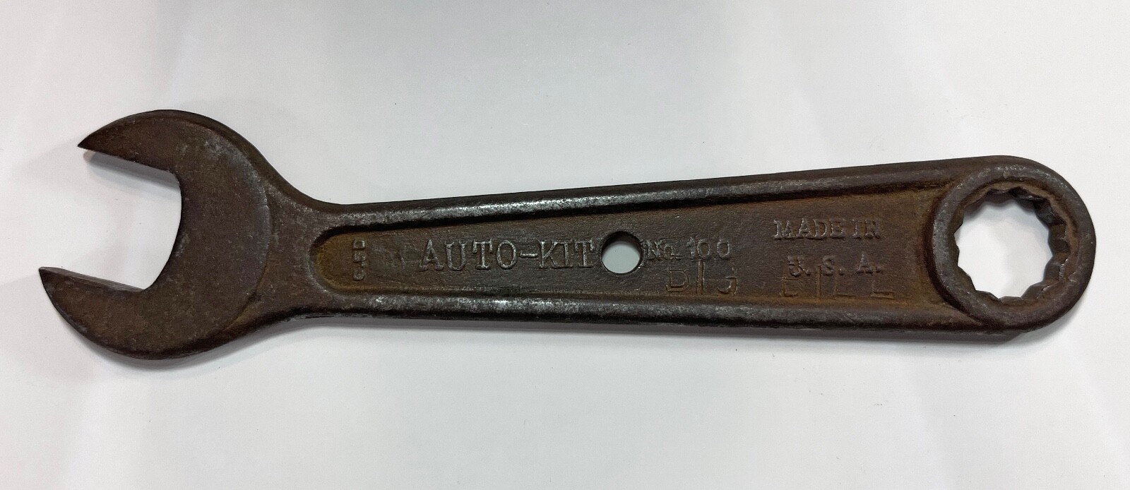Vintage Auto-Kit No. 100 Wrench, 1930s-40s, Forged Vanadium Steel, Made in USA