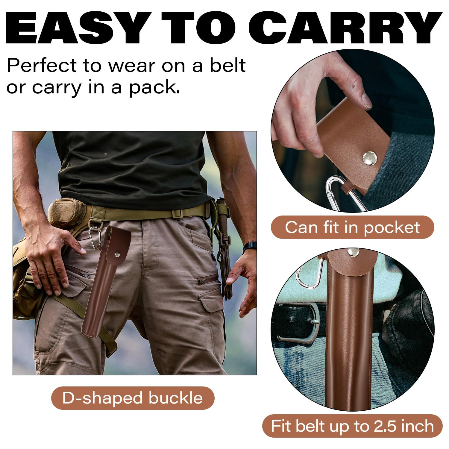 Bushcraft Hand Auger Drill Scotch Eye Wood Drill Bit with Leather Case Camping