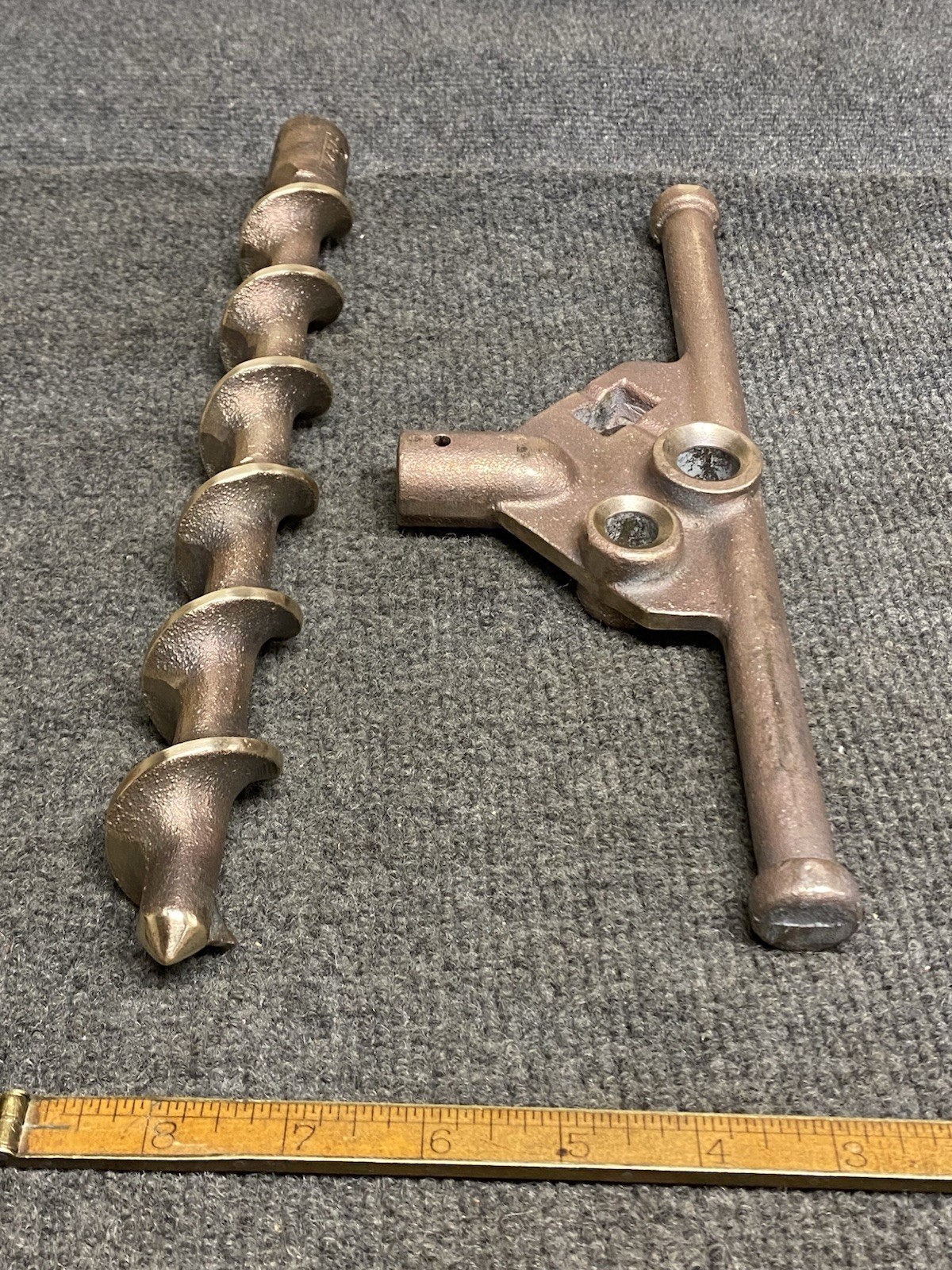 Rare Brass/ Bronze Lightening Grounding Rod Auger And T Handle