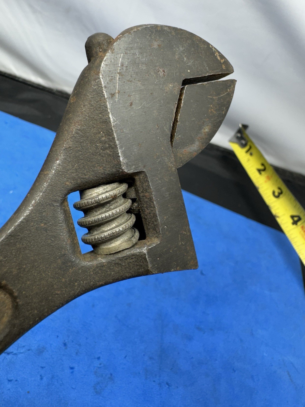 Vintage 10” Diamond Calk Horseshoe Co Adjustable Wrench USA Black Oxide