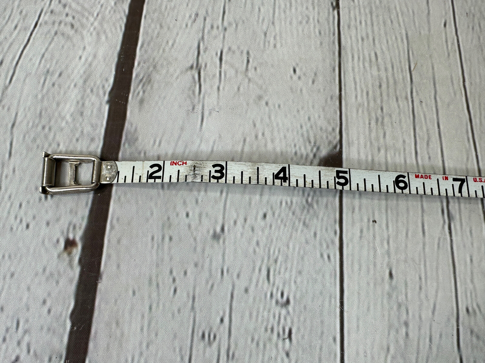VINTAGE LUFKIN 100 ft White Steel Tape Measure Black Leather Case HW226 USA VGC!