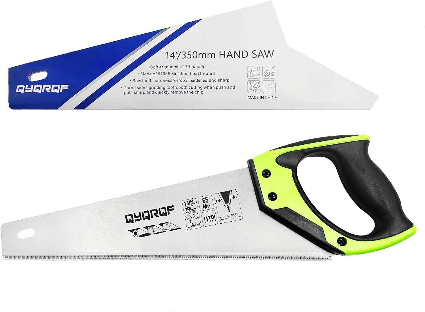 Versatile 14-Inch Fine-Cut Handsaw – Perfect for Wood, Plastic, and Drywall
