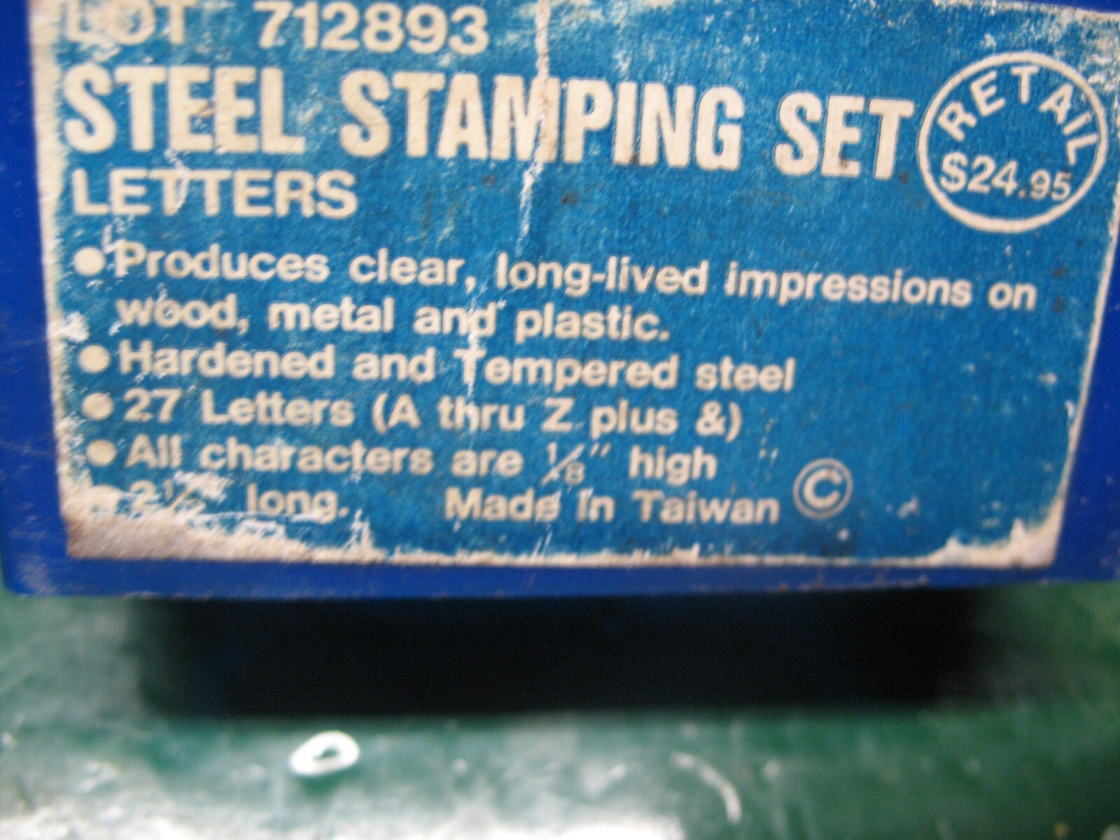 STEEL STAMPING SET LOT 712 – 893 SIZE 3 mm ( 1/8” ) COMPLETE VINTAGE TAIWAN