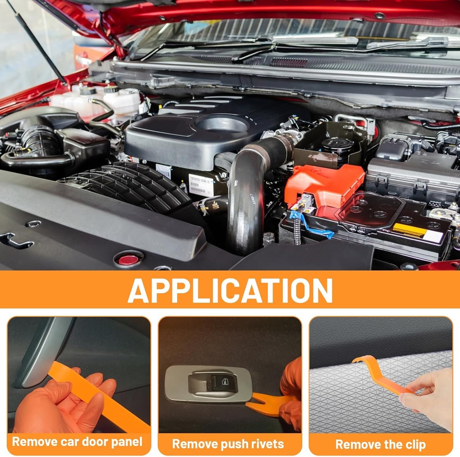 8 Pieces Car Sound Deadening Roller Headliner Roller Auto Trim Removal Tool S…
