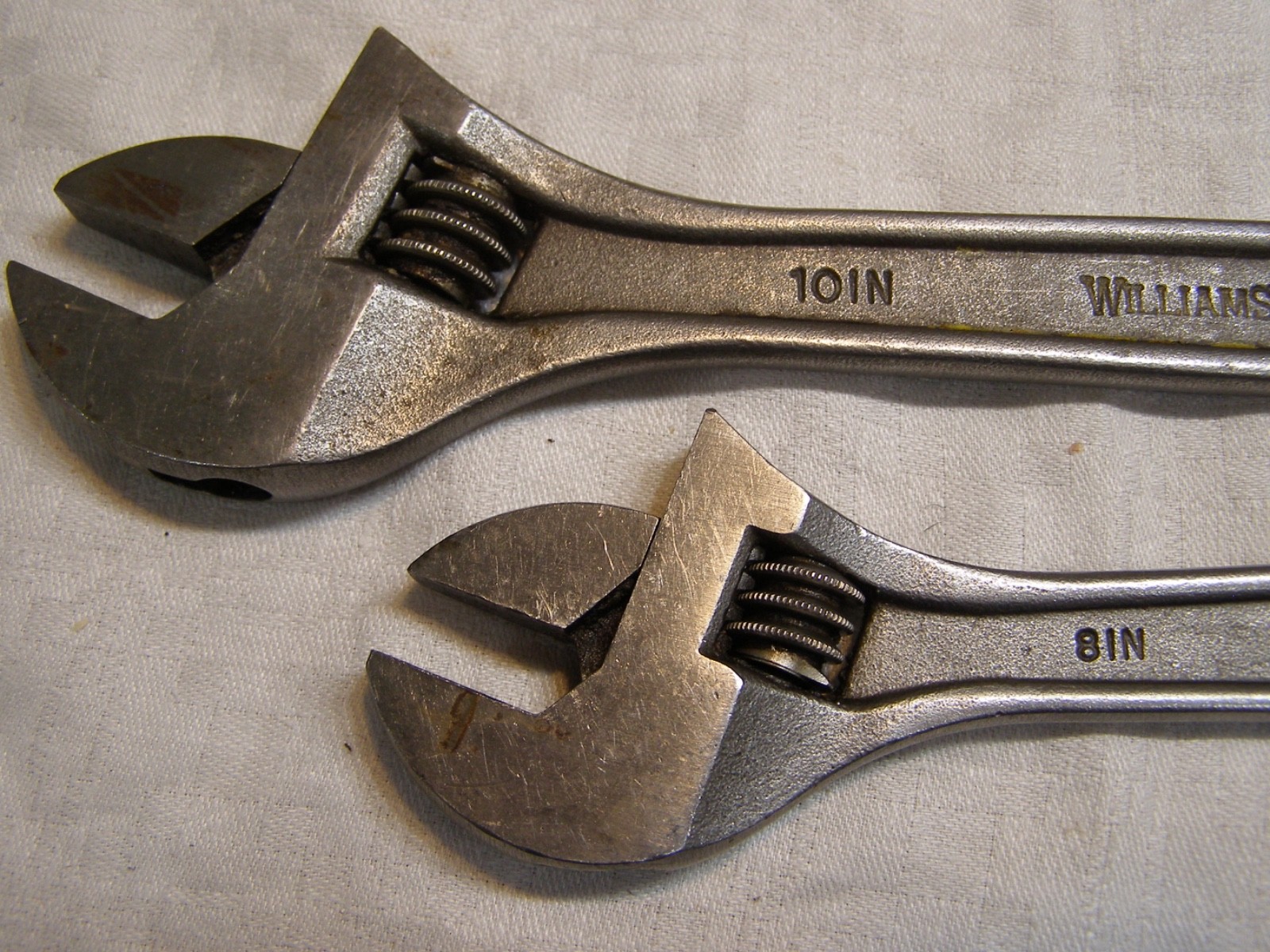 2 Nice USA Williams Adjustable Wrench 8″ & 10″ Highest Quality Smooth Square Jaw